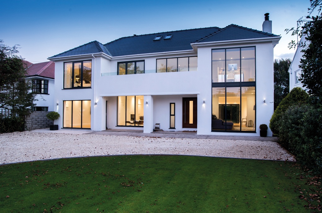 Aluminium windows on a contemporary home